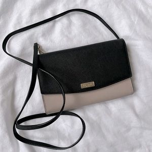 Kate Spade Two Toned Black Mauve Pink Crossbody Shoulder Bag